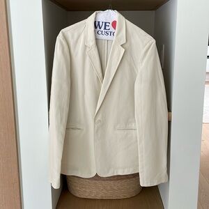 Linen Blazer Cream Size Small Uniqlo